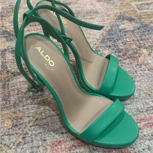 Aldo Vibrant Green Heeled Sandals